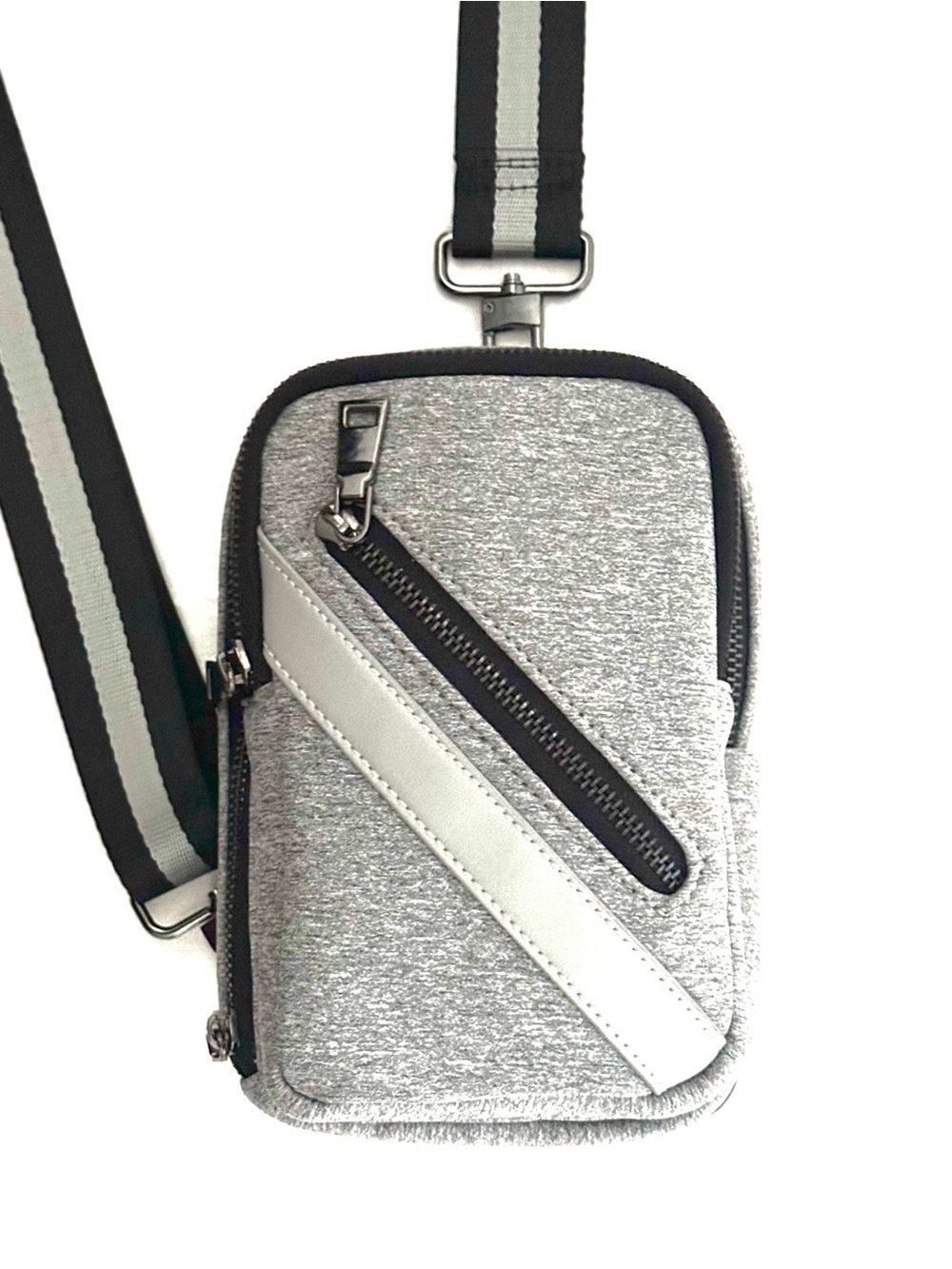 Sol and Selene Accolade Convertible Sling Belt Bag in Jersey Gray & Black